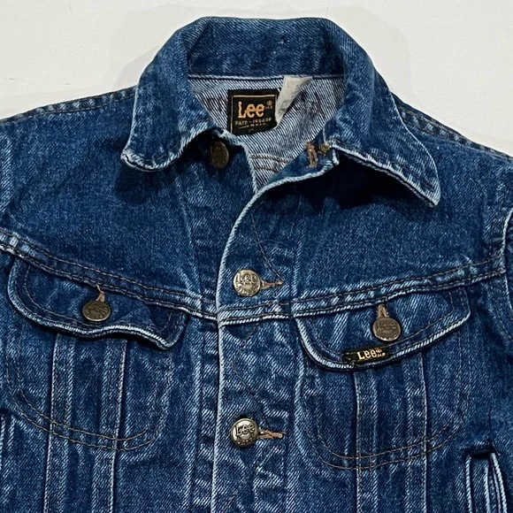Lee Jean Jacket Vintage Childs Sz 8 Trucker Jacket USA Made
